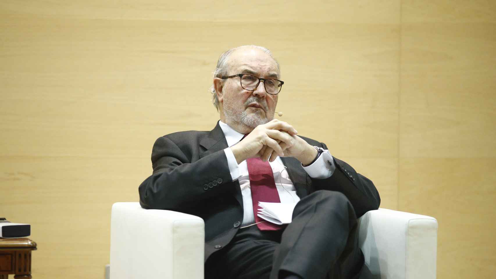 Pedro Solbes, ex vicepresidente y ex ministro de Economía de España, durante un acto en 2018.