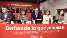 Pedro Sánchez preside el Comité Federal del PSOE.