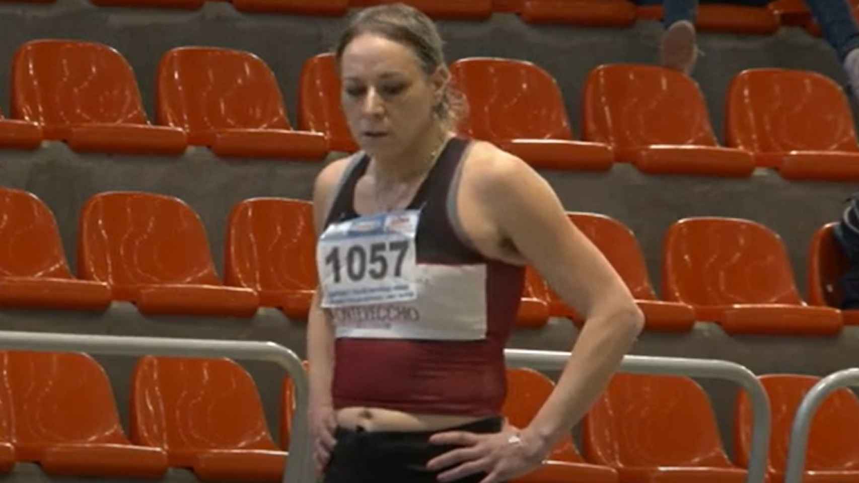 Valentina Petrillo, antes de batir el récord de los 200 metros.