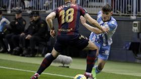 Cristian, jugador del Málaga CF, durante el partido contra el Levante