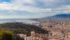 Vista del Monte Gibralfaro de Málaga.