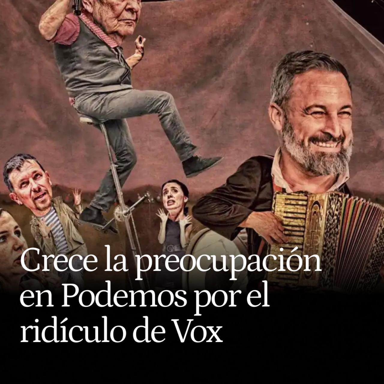 Crece la preocupación en Podemos por el ridículo de Vox