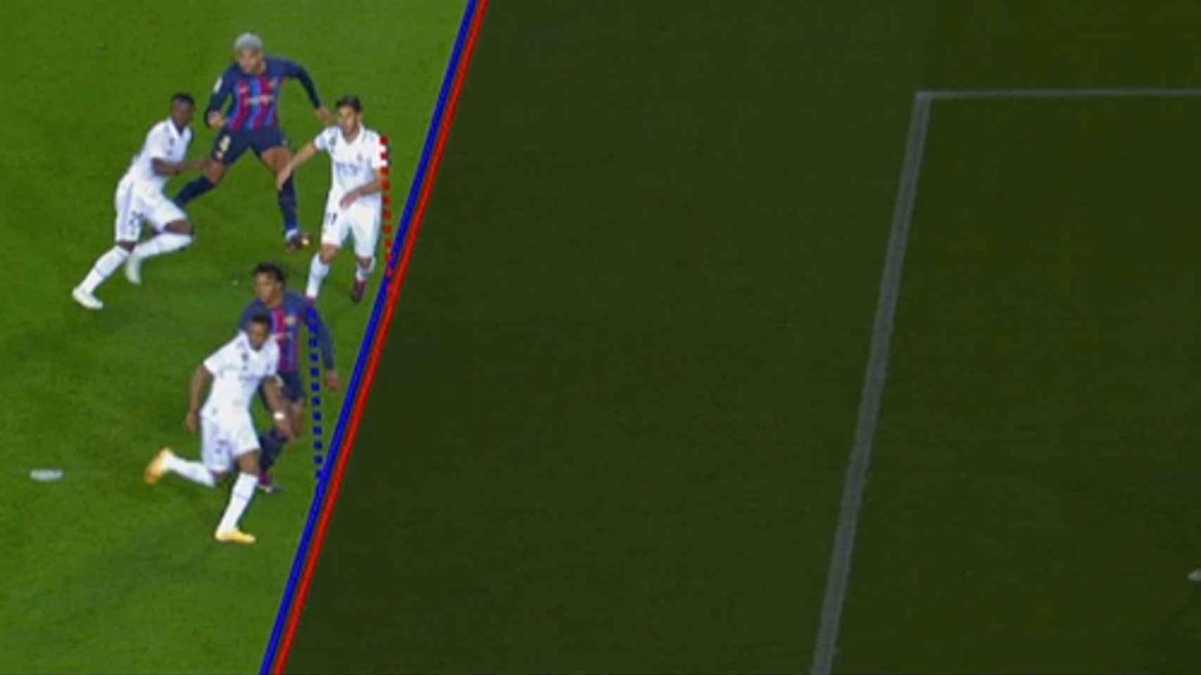 Gol anulado a Asensio por fuera de juego