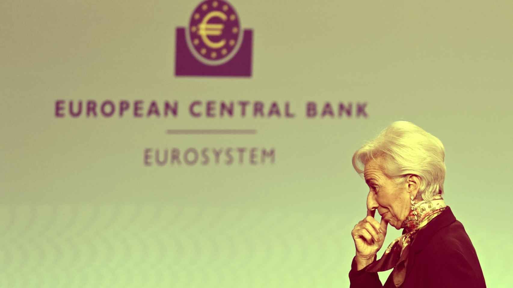 Christine Lagarde, presidenta del Banco Central Europeo (BCE), en una rueda de prensa.