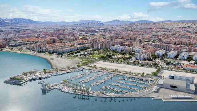 Infografía del futuro puerto deportivo de San Andrés, en Málaga.
