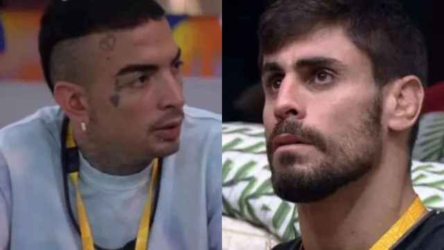 El rapero MC Guimê y el luchador Cara de Sapato en el reality show 'Big Brother Brasil 23'.