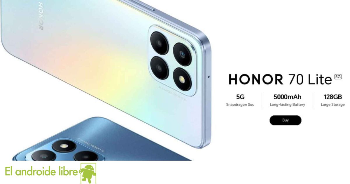 Nuevo Honor 70 Lite: barato, con 5G y buen diseño