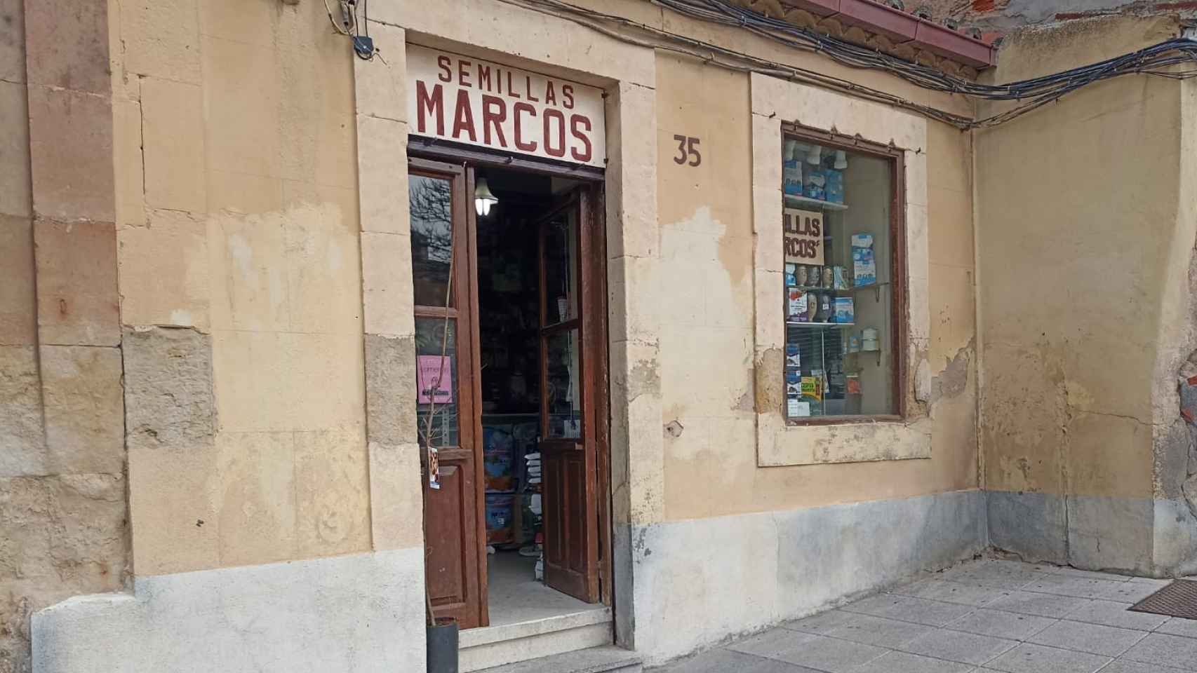Tienda de 'Semillas Marcos', en la calle San Justo, tal como era en su creación