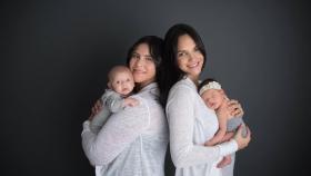 Una familia homoparental .