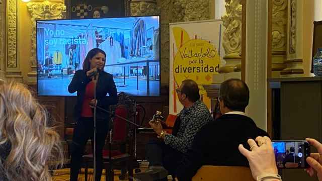 Estrella Mendoza en un acto en el Ayuntamiento de Valladolid