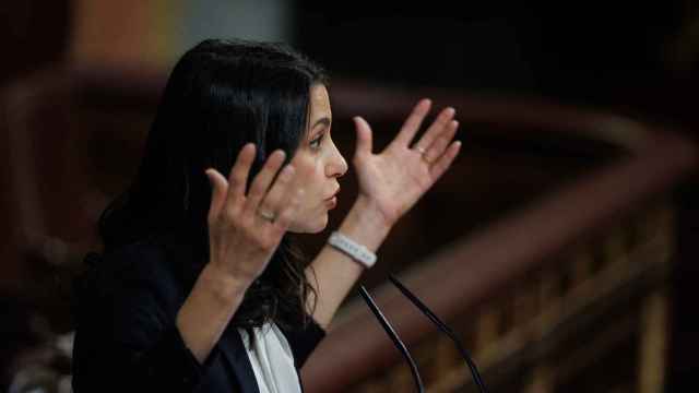 La líder de Ciudadanos (Cs), Inés Arrimadas, este martes durante el debate de la moción de censura.