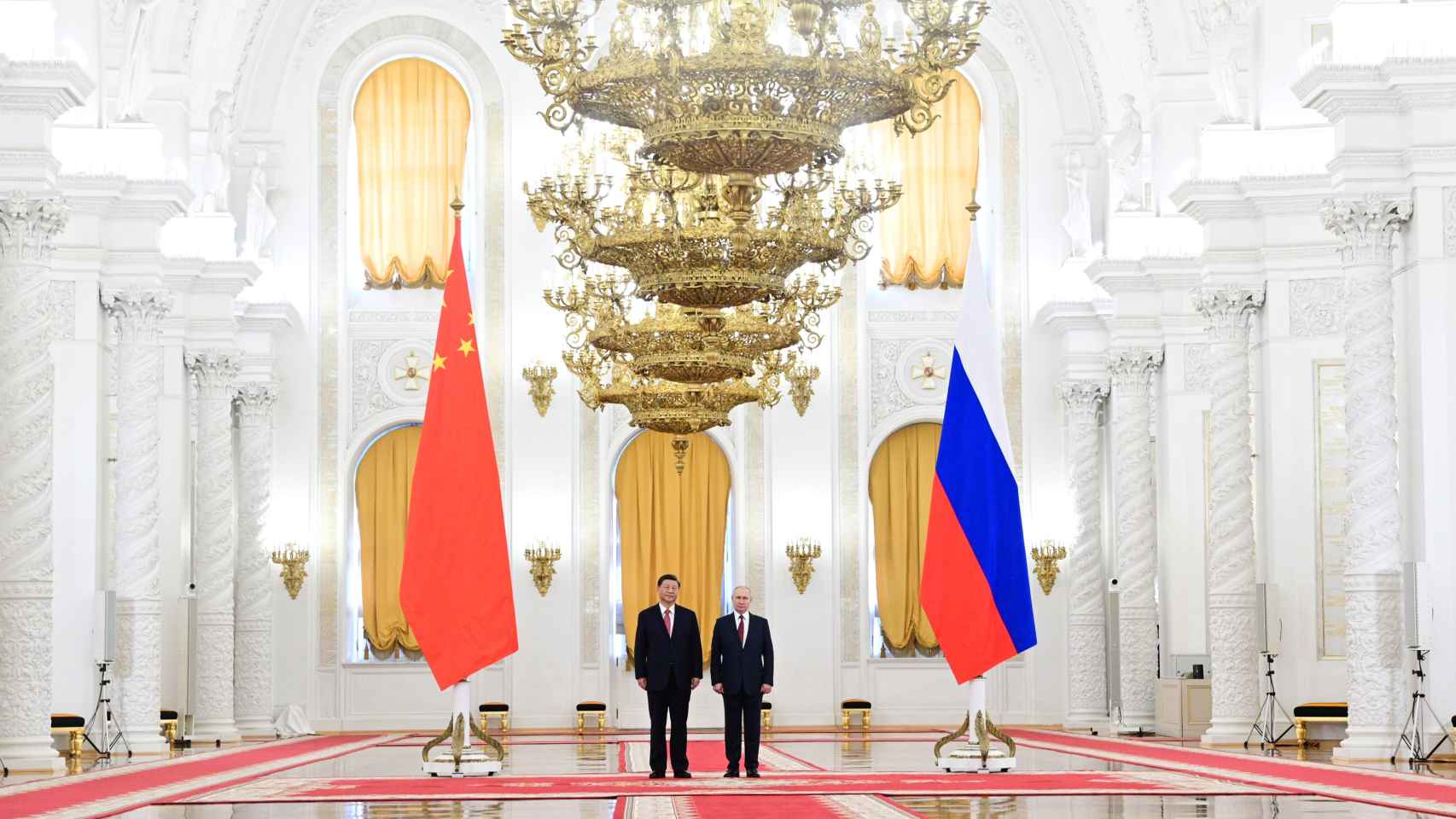 Vladímir Putin y Xi Jinping en Moscú.