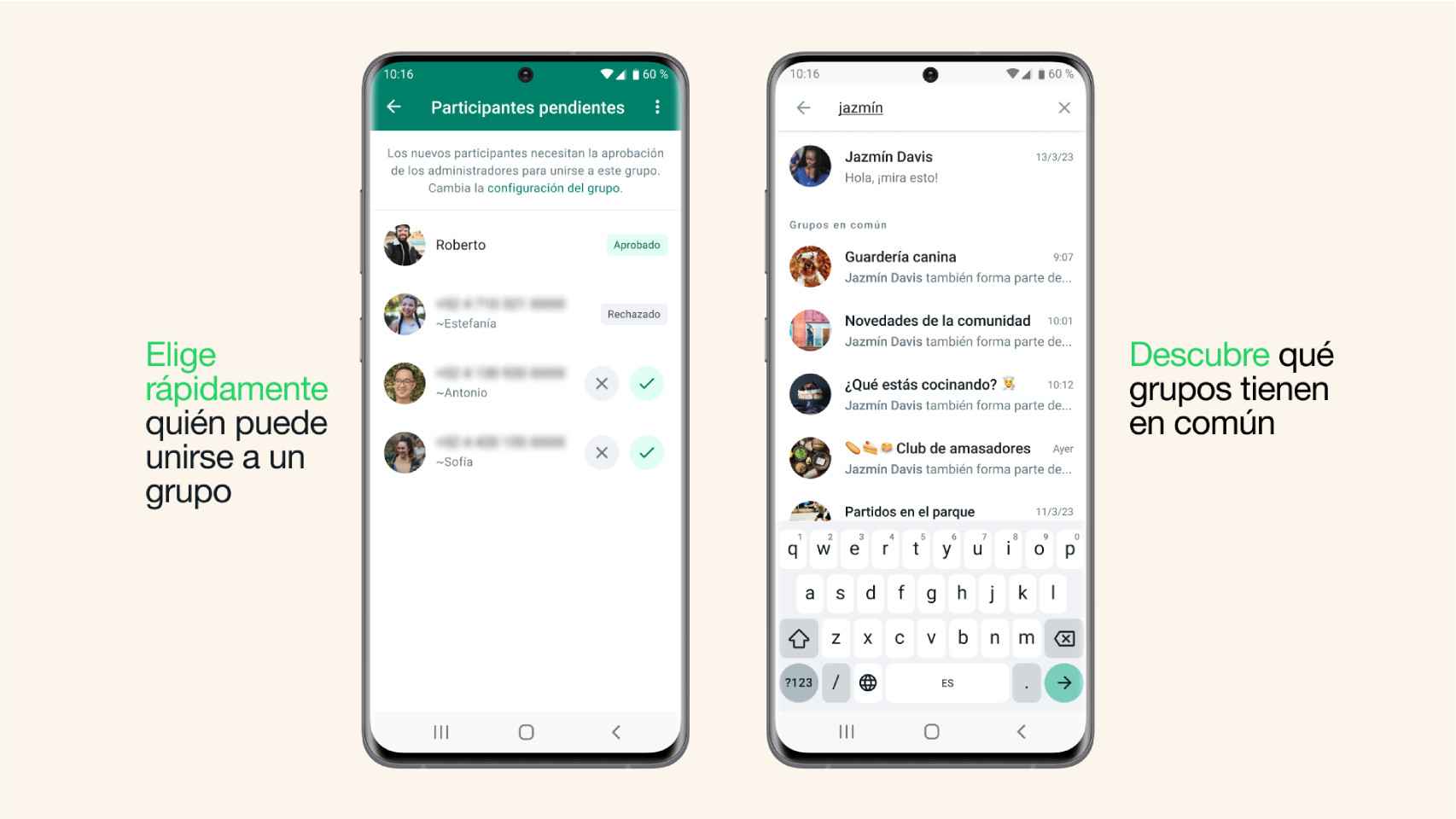 WhatsApp y sus nuevas funciones de los grupos.