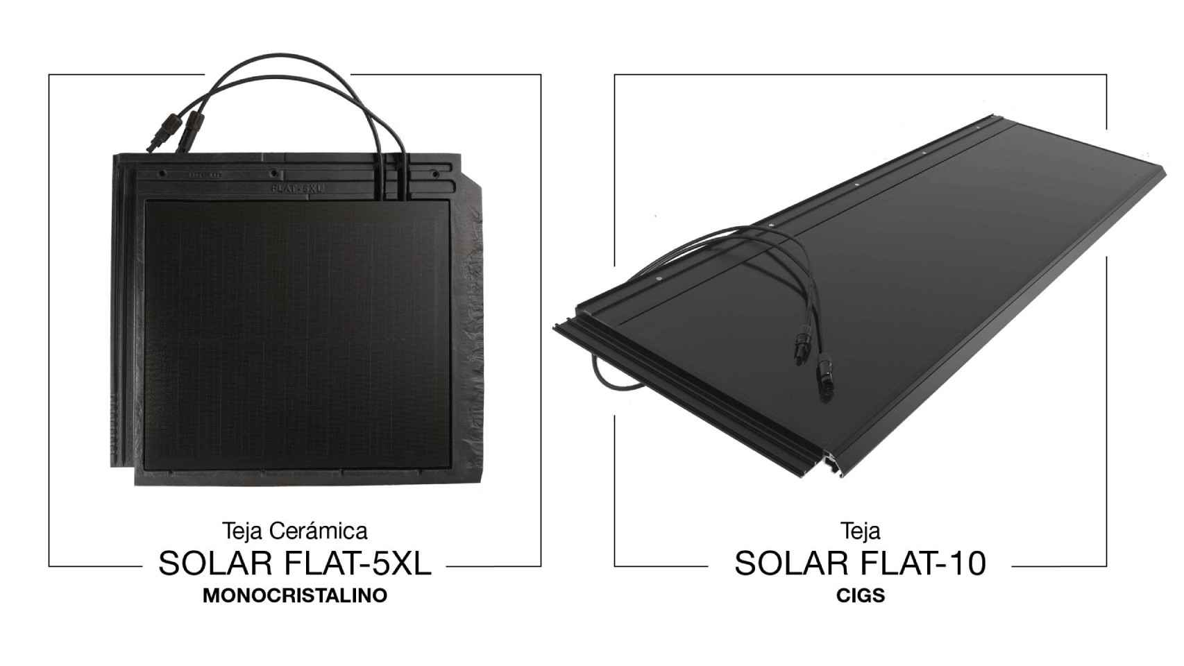 Las diferentes tejas solares de la empresa.