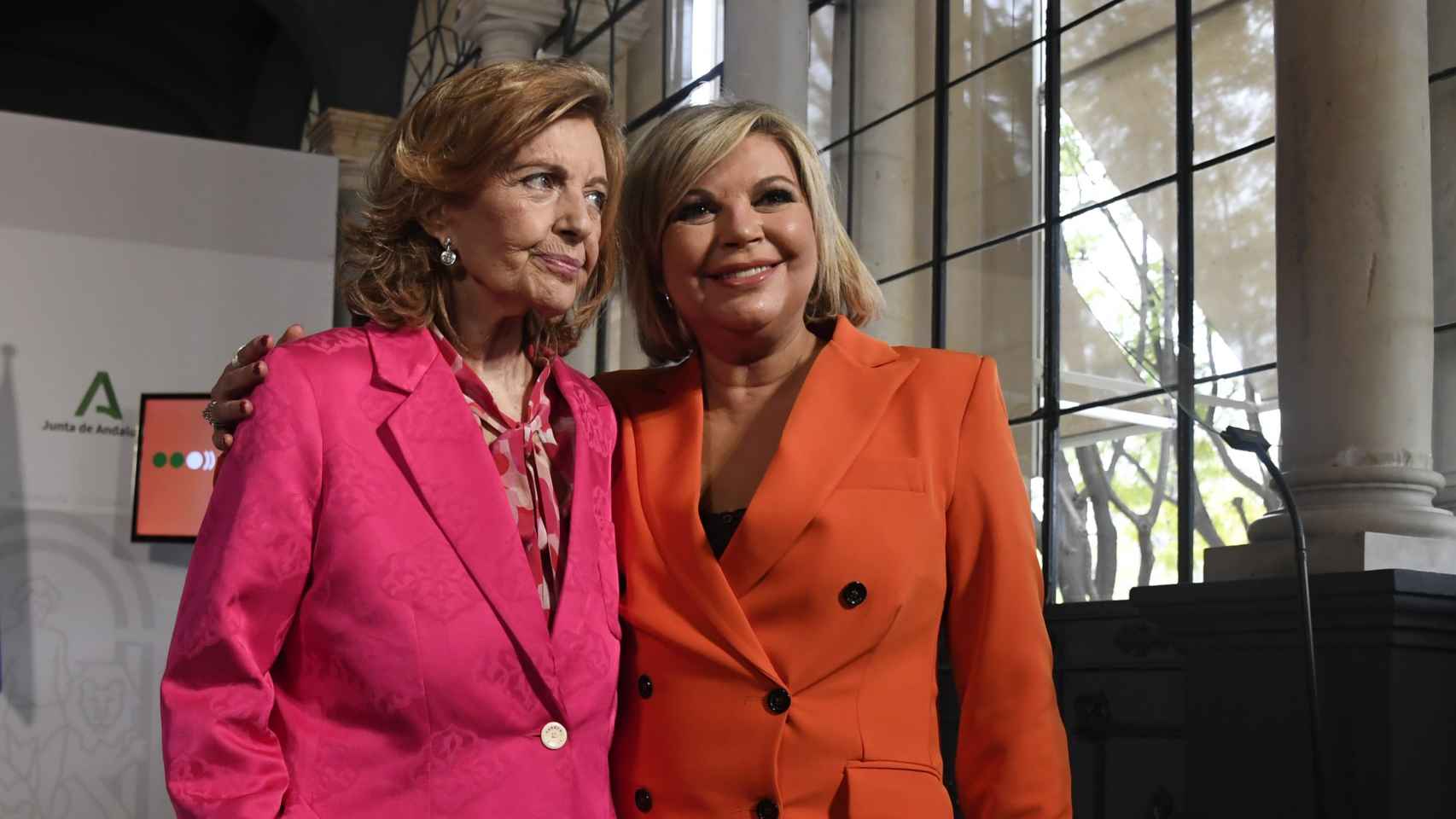 Terelu Campos junto a su madre, María Teresa, en el último acto público de la mítica presentadora.