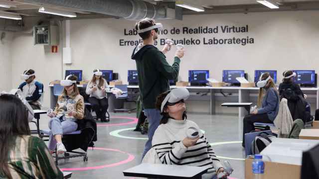 Una de las actividades del Laboratorio de Realidad Virtual de la UPNA.