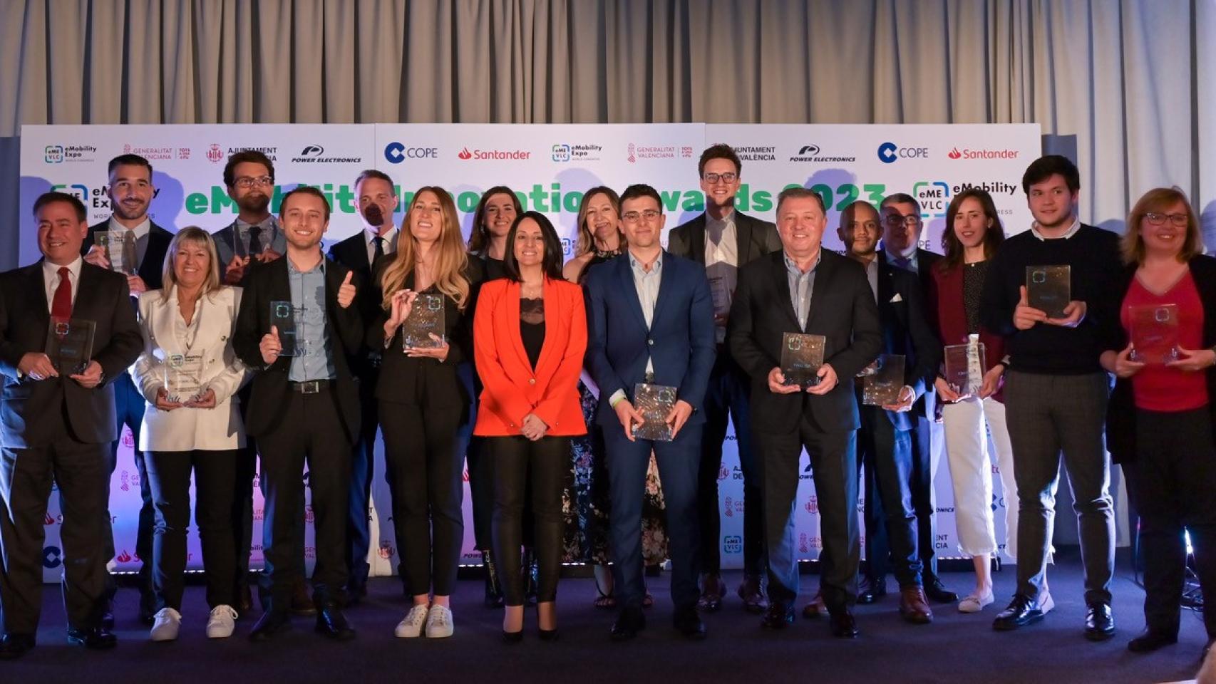 Los ganadores de los eMobility Innovation Awards 2023.