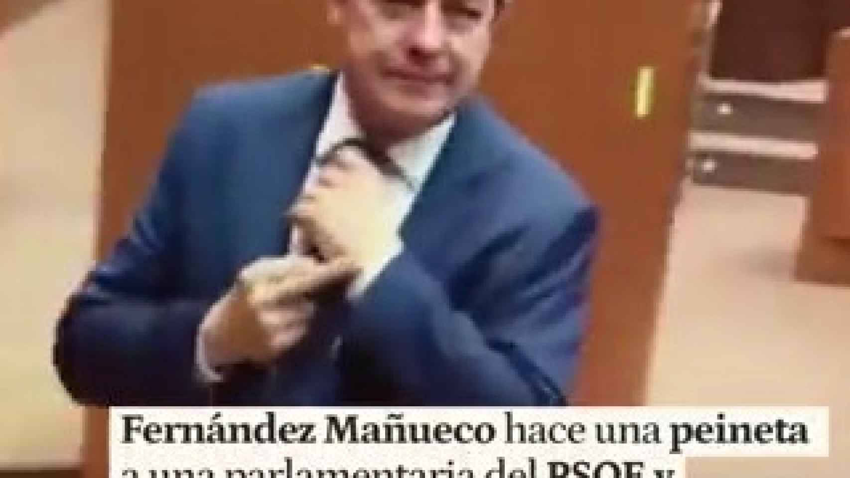 La peineta de Mañueco a una parlamentaria del PSOE