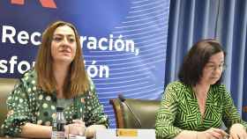 Virginia Barcones, delegada del Gobierno, junto a Alicia Villar, subdelegada del Gobierno en Valladolid