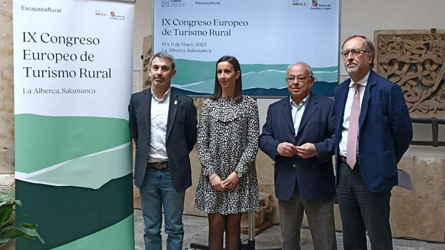 El consejero de Cultura, Gonzalo Santonja, durante la presentación del Congreso Europeo de Turismo Rural, este jueves en Salamanca.