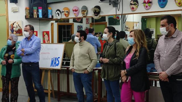 Miembros de Zamora Sí, en su visita a la Asociación Síndrome de Down de Zamora