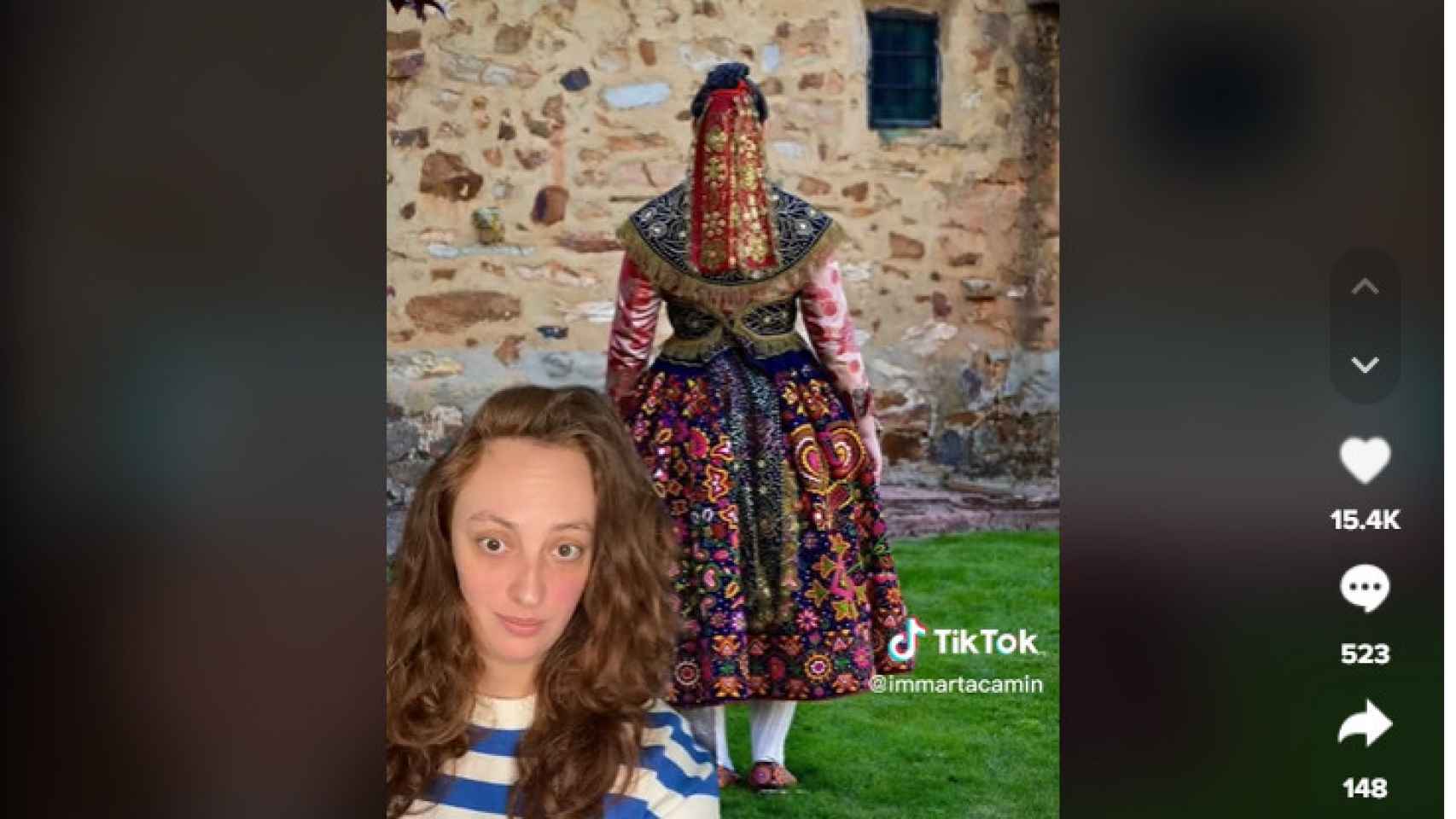 el estudio Desventaja Asser El precioso traje de carbajalina de Zamora triunfa en Tiktok: "Uno de los  más increíbles de España"