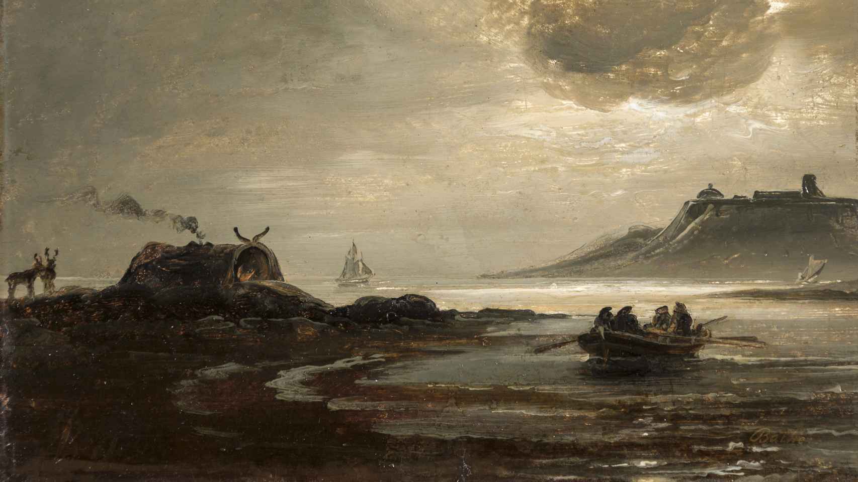 Peder Balke: 'From Vadsø', h. 1840