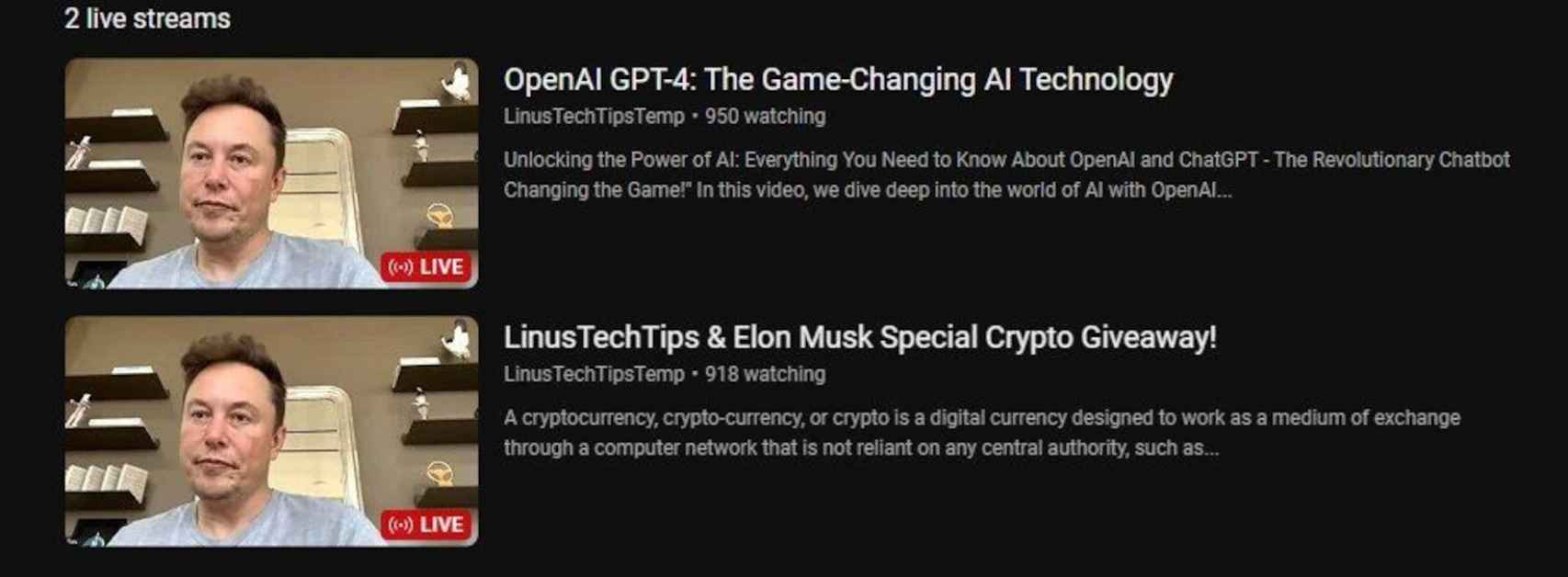 Canales de YouTube han sido hackeados para mostrar vídeos con Elon Musk