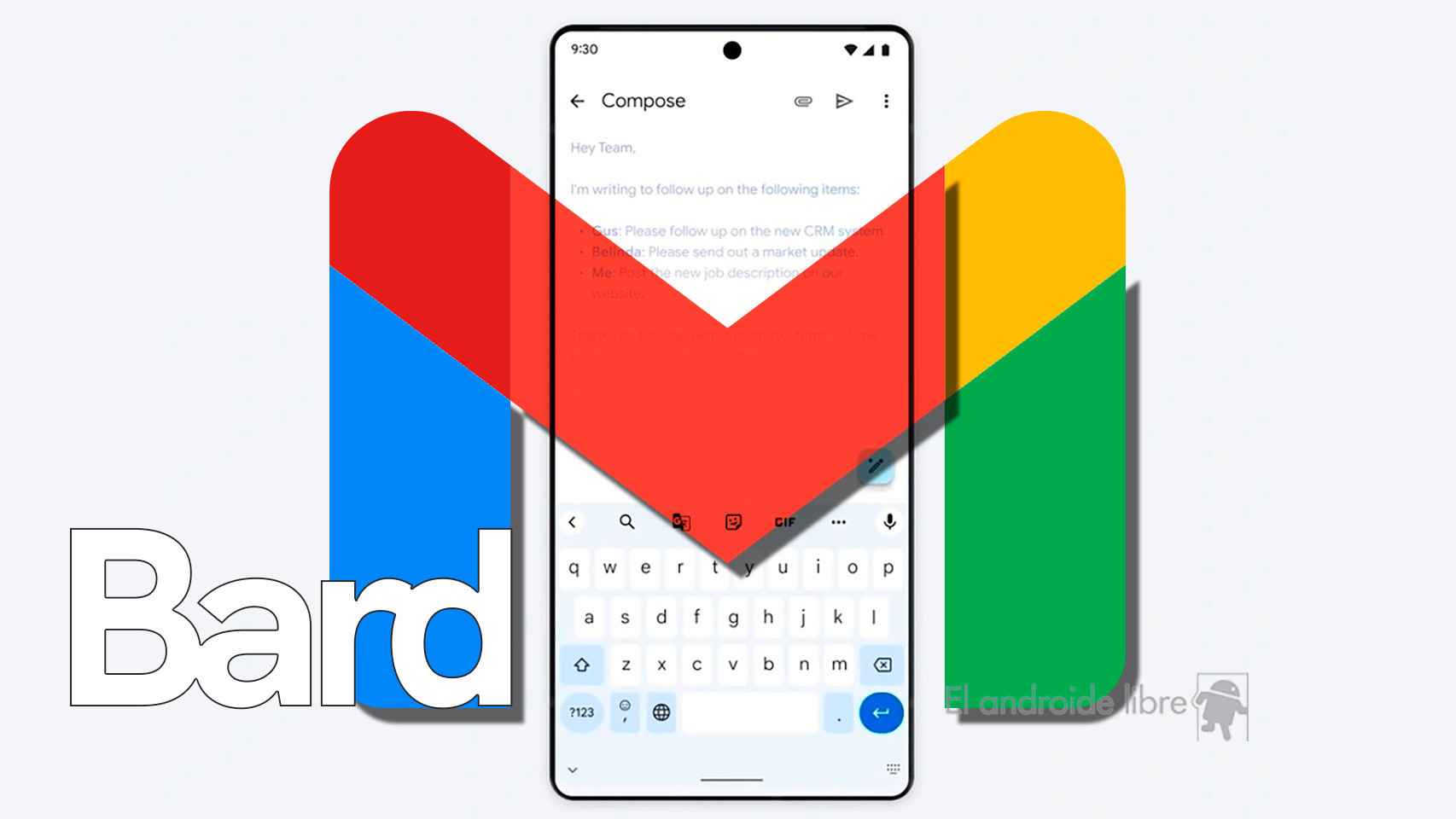 Bard llega a Gmail para Android con dos novedades