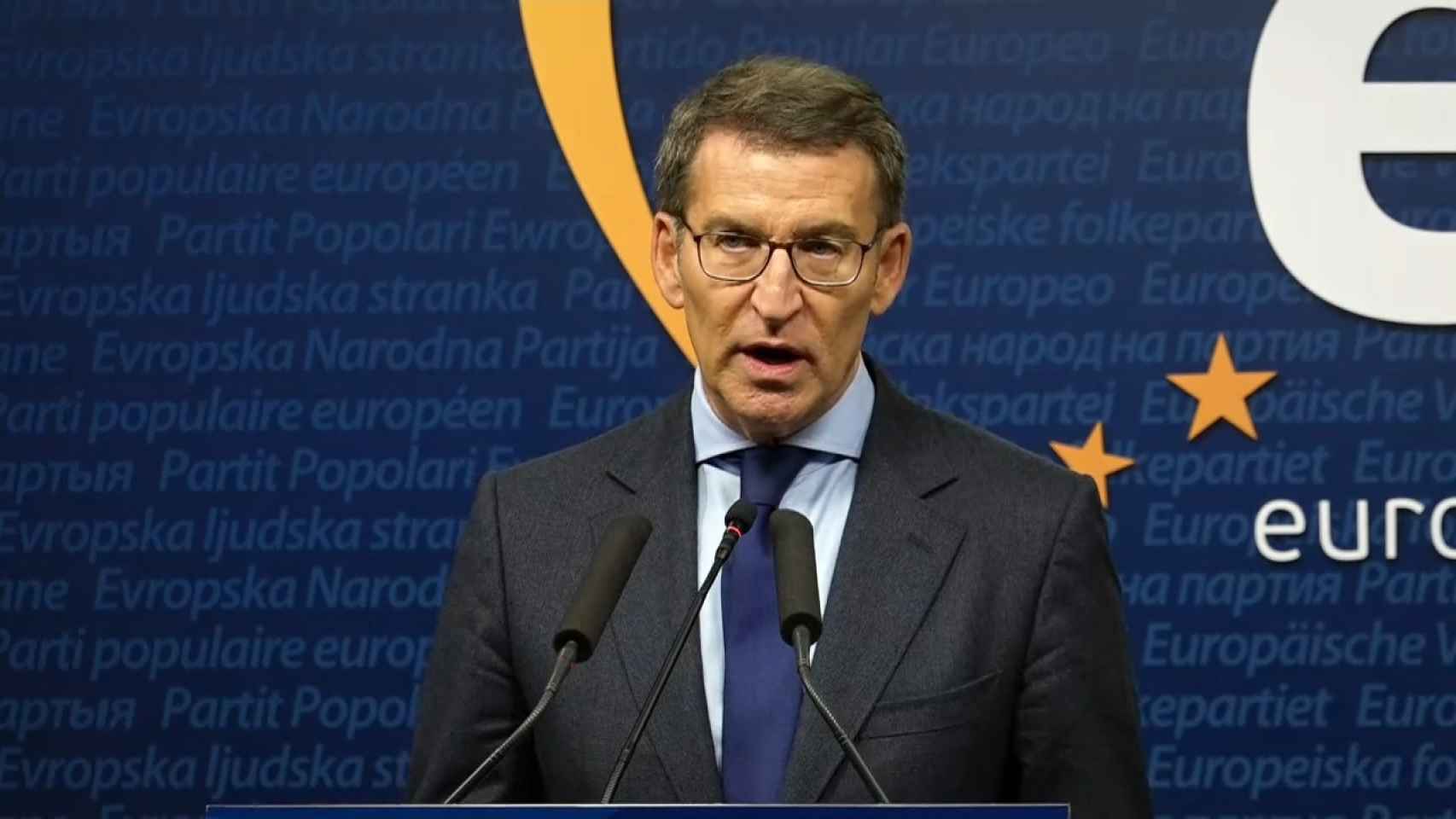 Feijóo critica la reforma de pensiones, en Bruselas