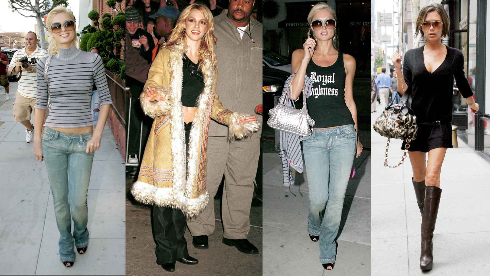 Paris Hilton, Britney Spears y Victoria Beckham en los años 2000