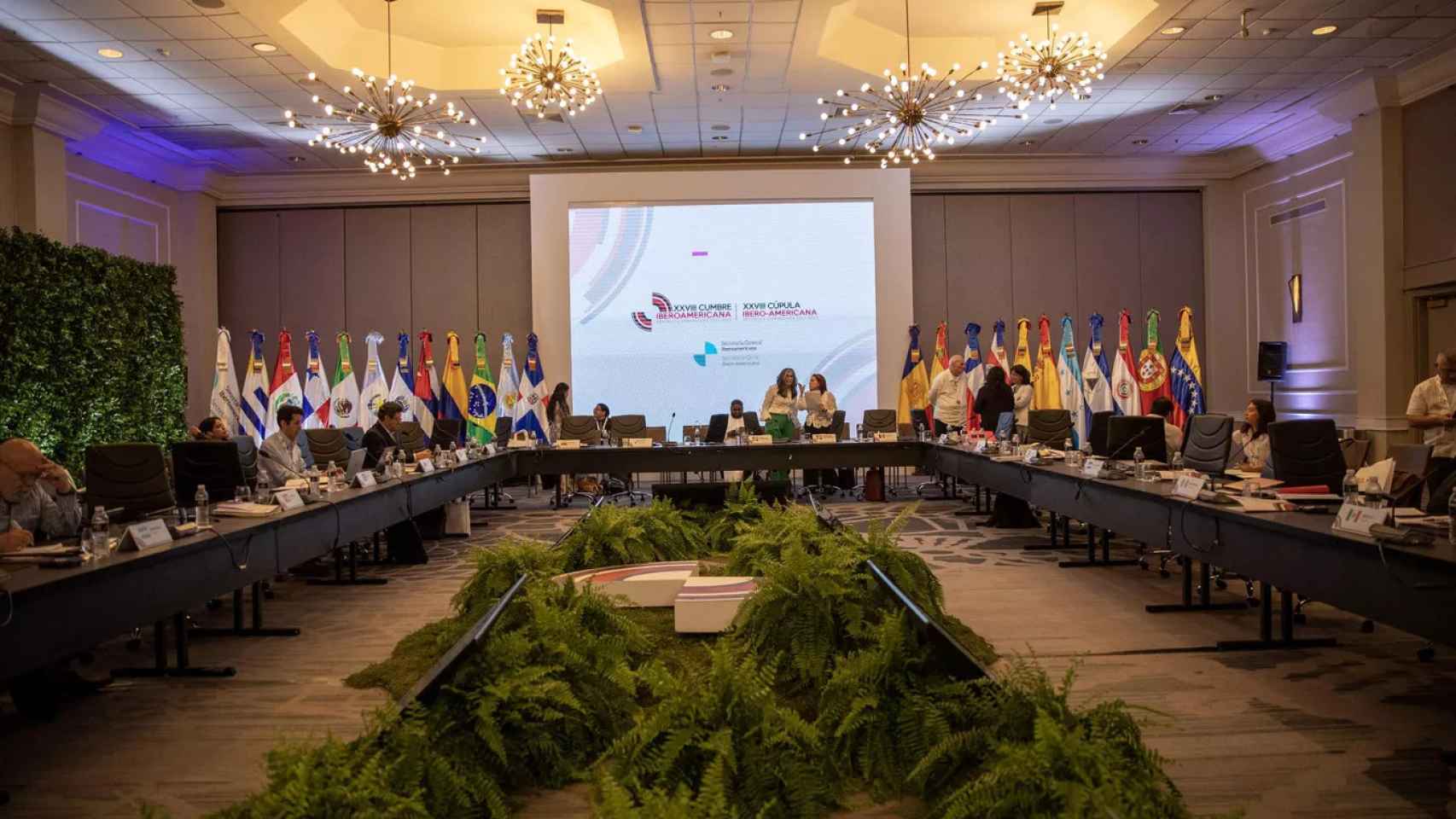 Instalaciones donde tendrán lugar las sesiones y conferencias de la cumbre en Santo Domingo.
