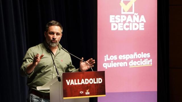El presidente de Vox, Santiago Abascal, en otra visita a Valladolid