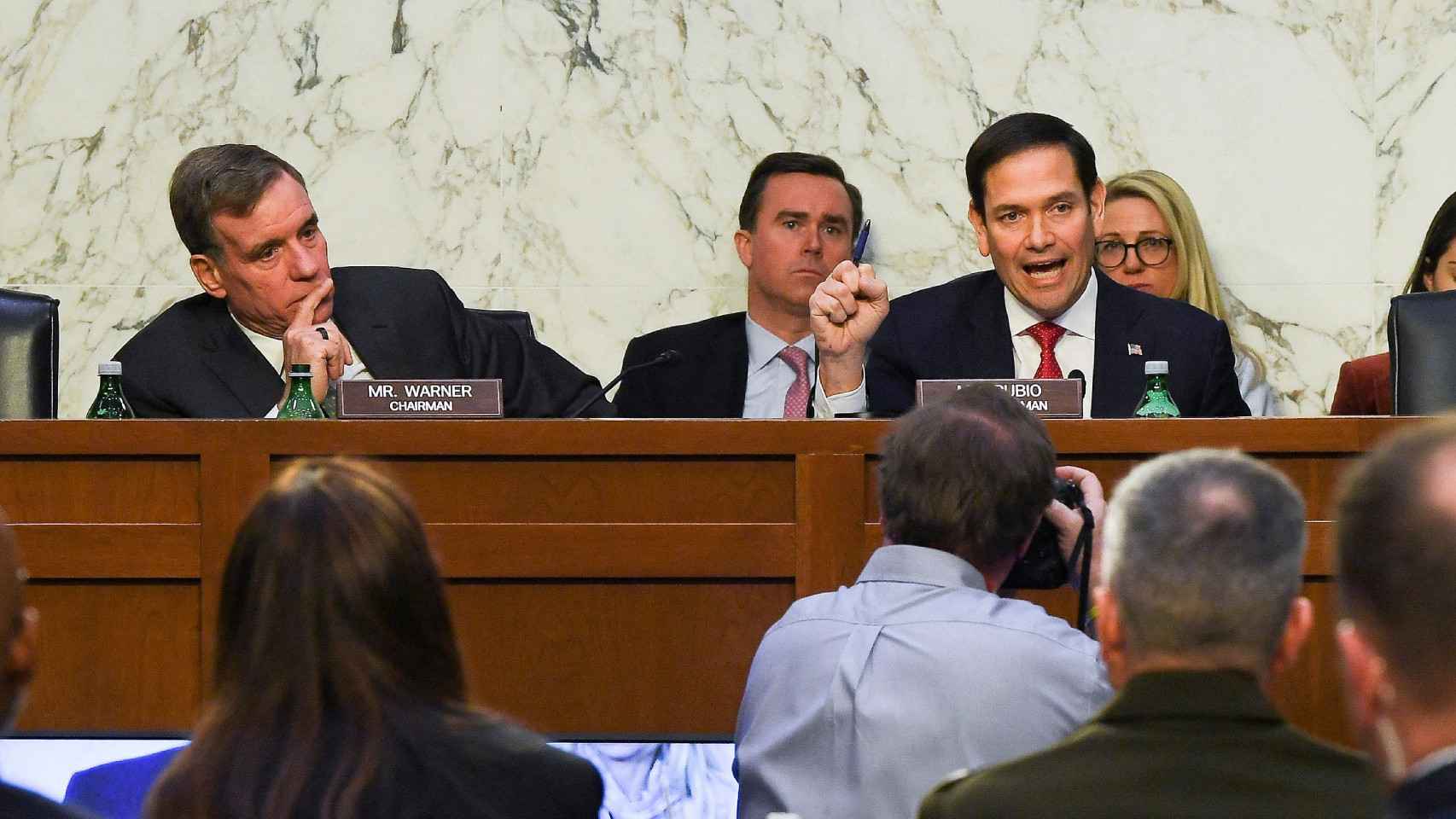 El político republicano Marco Rubio en el Senado.