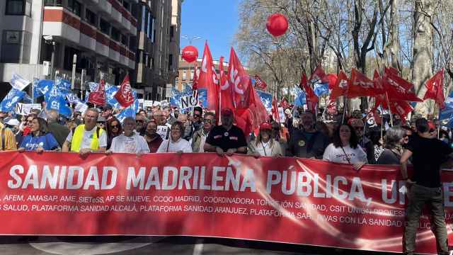 Protestas de sanitarios en Madrid.