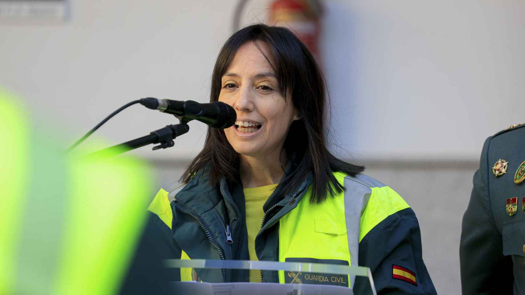 Mercedes González durante el acto de presentación de nuevos agentes del Sector de Tráfico de la Guardia Civil, este lunes en Madrid.