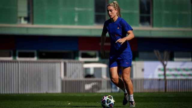 Alexia Putellas, en su regreso a los entrenamientos con el FC Barcelona Femenino