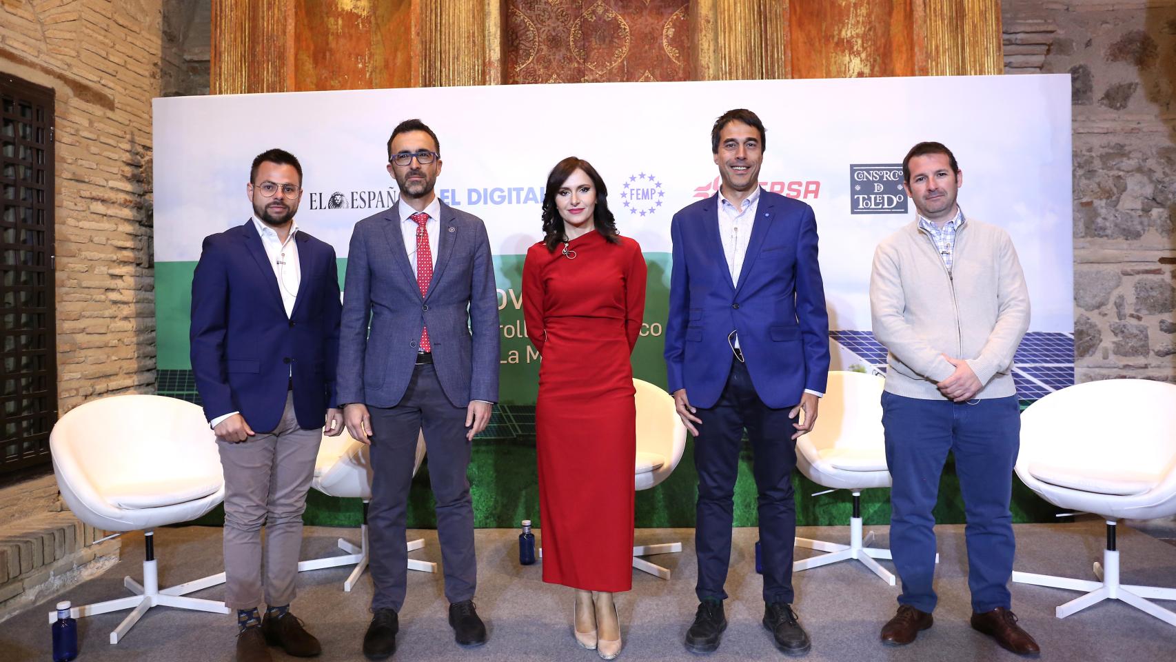 Carlos Morán, Félix Romero, Cristina Bravo, Enrique Sánchez y Cristóbal Martínez, de izquierda a derecha. / Foto: Óscar Huertas