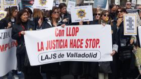 Protesta de letrados de la Administración de Justicia (LAJ) en Madrid.