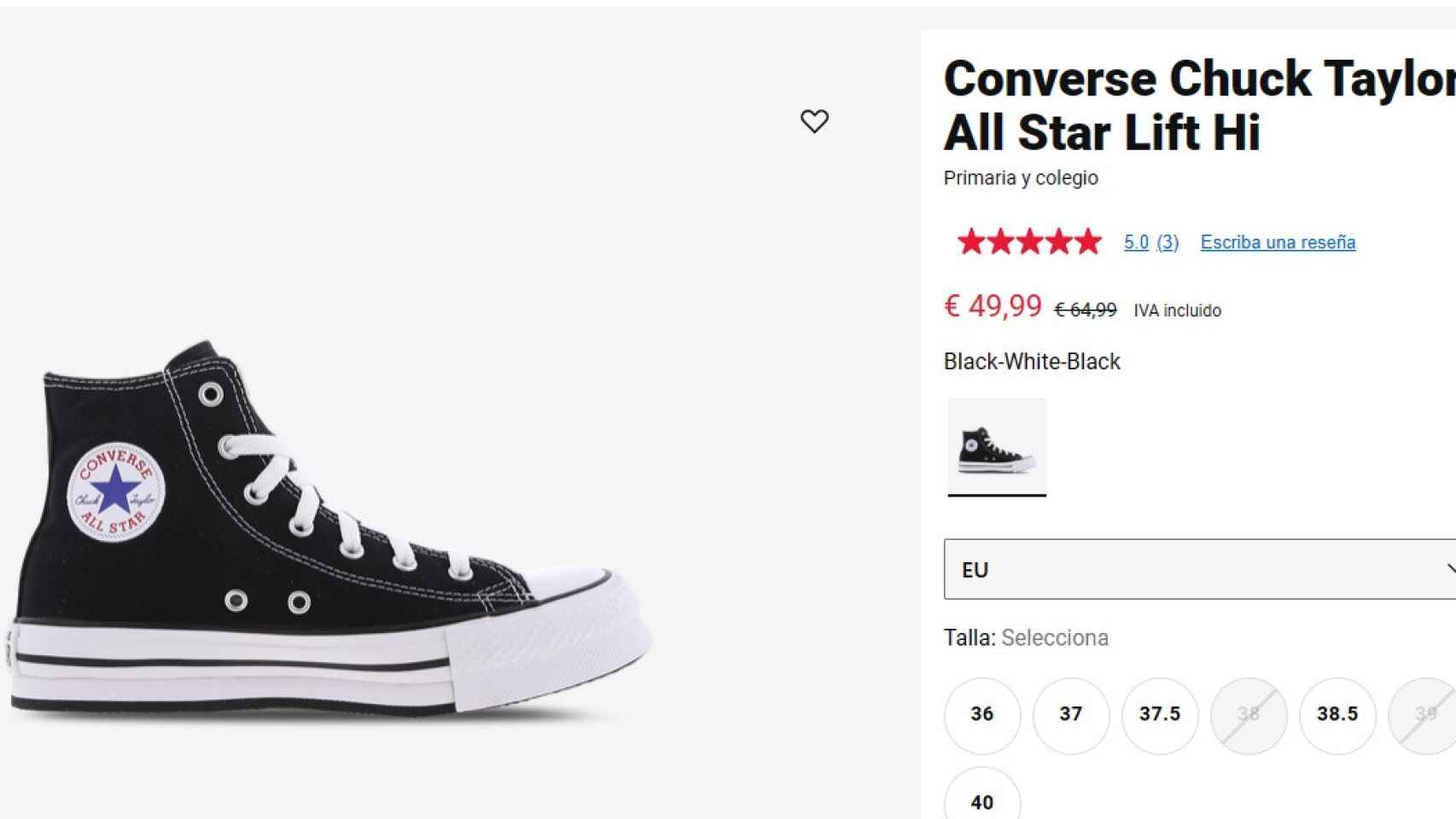 Dónde comprar las Converse más baratas del mercado: la tienda en que salen por 49,99 €