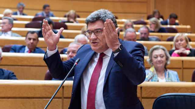 El ministro de Seguridad Social, José Luis Escrivá, este martes en el Senado.