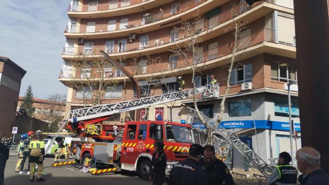 Desplome de un andamio en la plaza Alemania