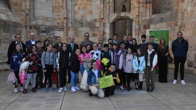 Los alumnos del Santísima Trinidad recibiendo el premio  de las jornadas 'El Cambio está en tus manos' de Iberdrola en Zamora
