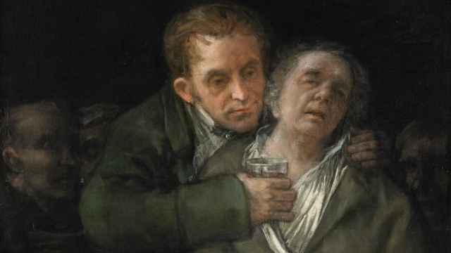 Goya y su médico Arrieta. Óleo sobre tela pintado por el artísta en 1820.