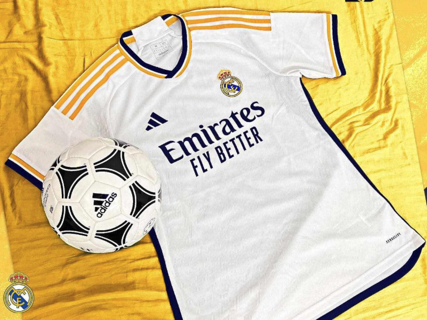 Así es la nueva camiseta del Real Madrid: vuelve al dorado y a los colores  históricos