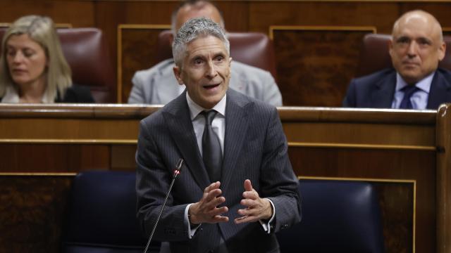 El ministro del Interior, Fernando Grande-Marlaska, este miércoles en el Congreso de los Diputados.