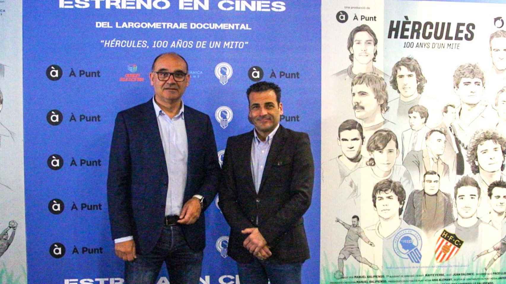 Manuel Palomar y Alfred Costa en el estreno del documental.