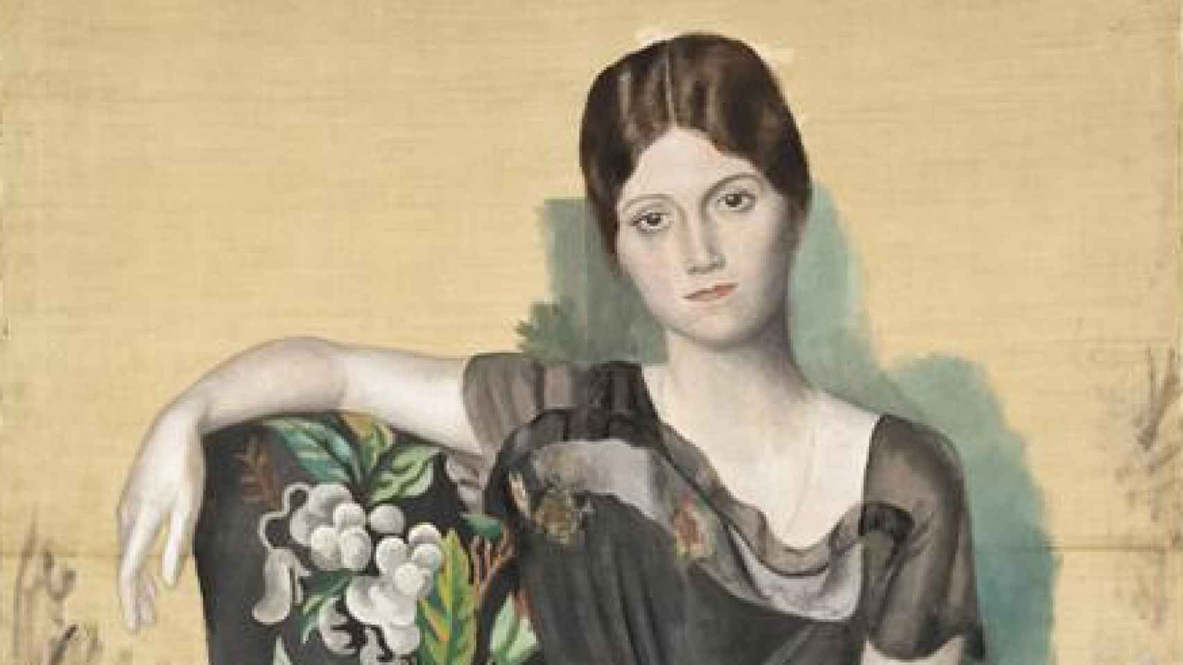 'Retrato de Olga en un sillón', 1918 (detalle). Foto: © RMN-Grand Palais (Musée national Picasso-Paris) / Mathieu Rabeau © Sucesión Pablo Picasso, VEGAP, 2023