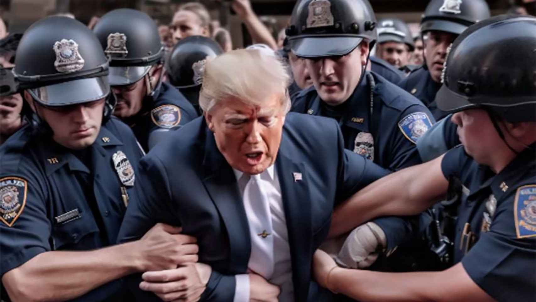 Una de las imágenes viralas creadas por IA mostraba el arresto de Donald Trump
