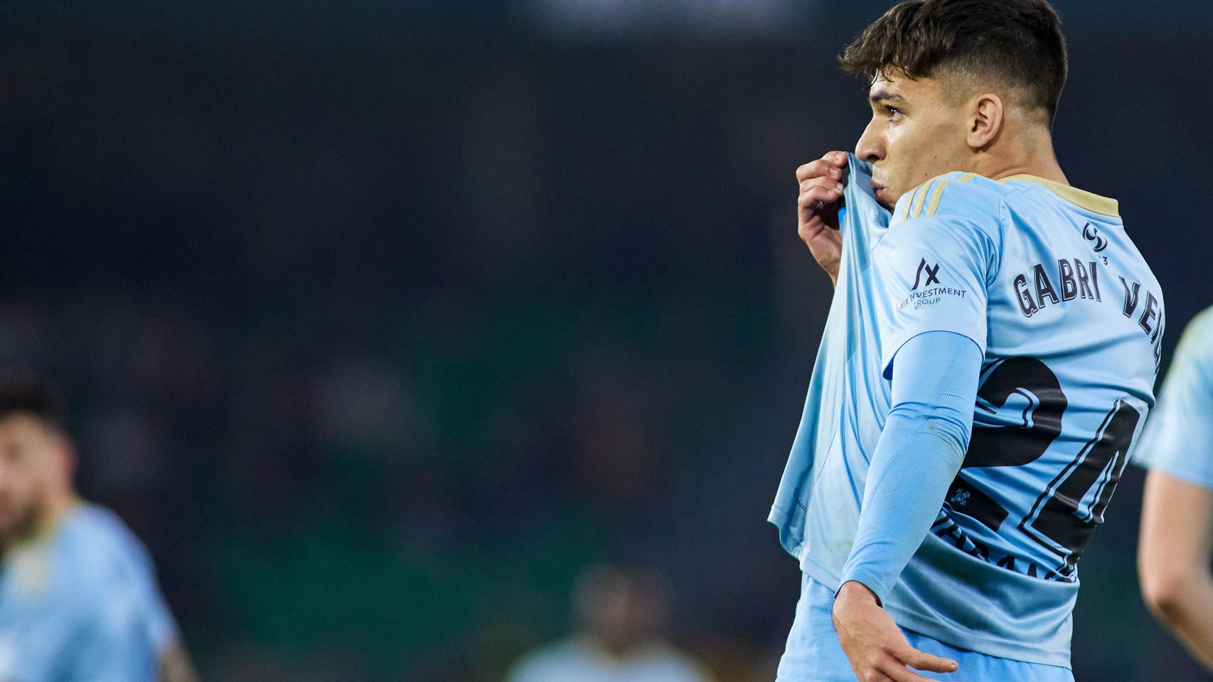 Gabri Veiga celebra un gol con el Celta